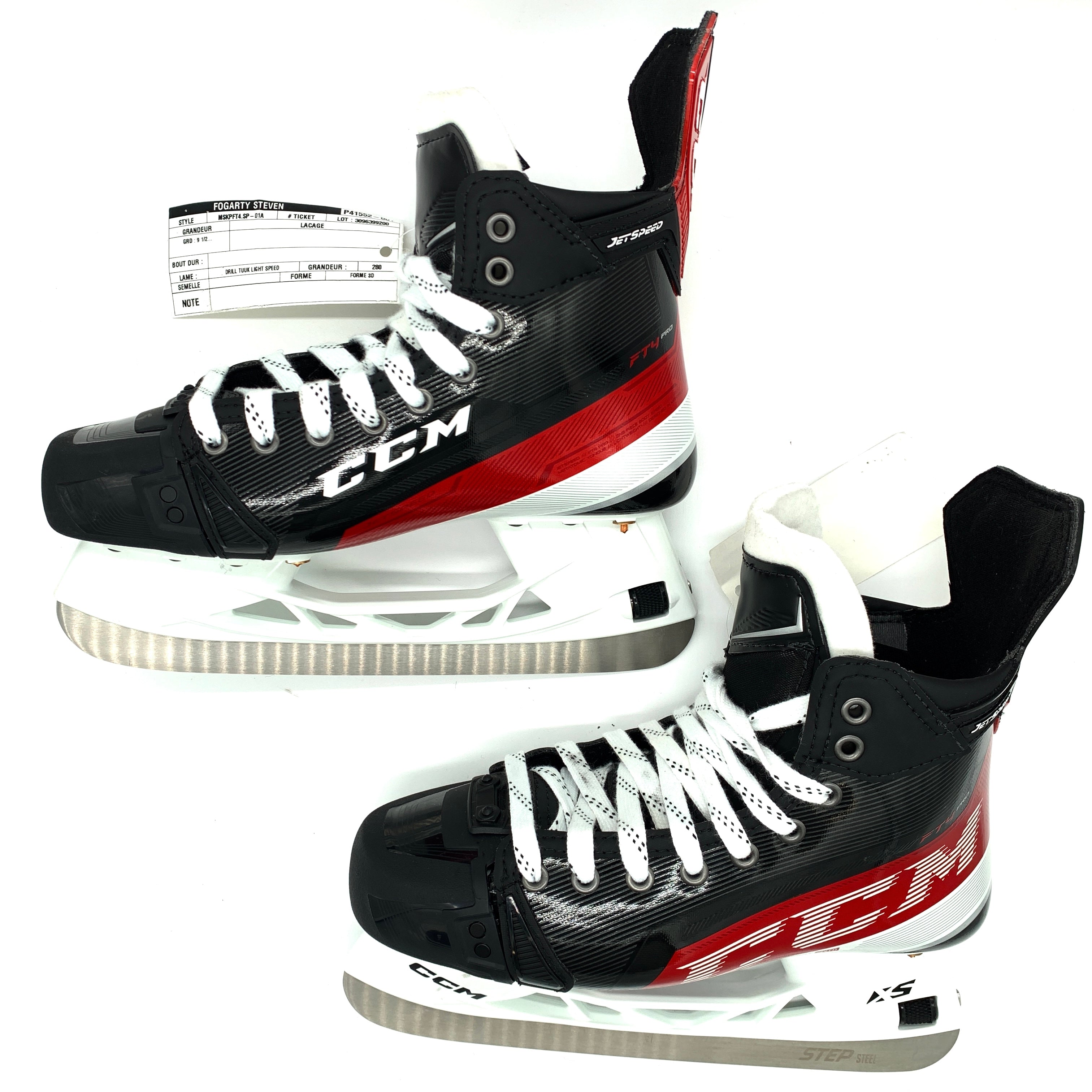 CCM Jetspeed FT4 Pro - Patins de hockey Pro Stock - Taille 9.5D